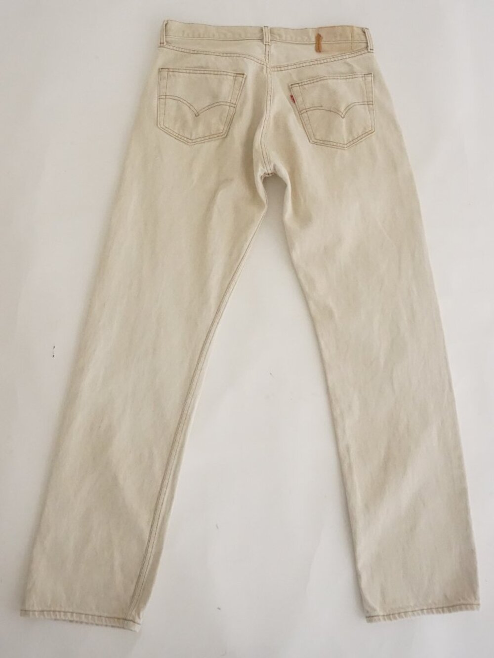 VTG '98 Levi's Beige 501 0641 Made In Canada Straight Leg Classic Denim Jeans 34
